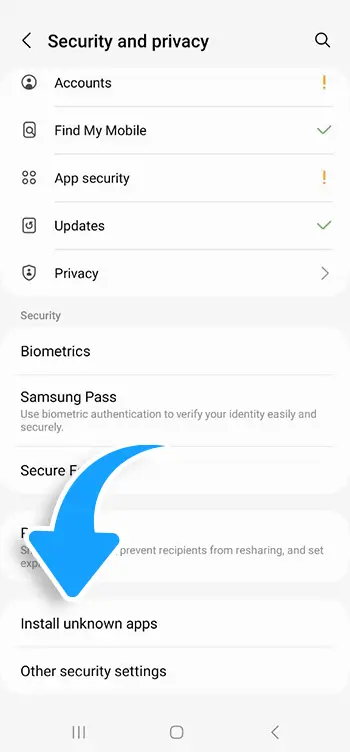 Switch on Install from Unknown Sources or Allow from this Source