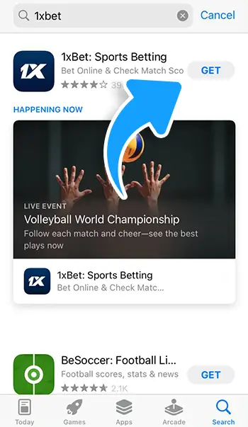 Tap Get to start the download
