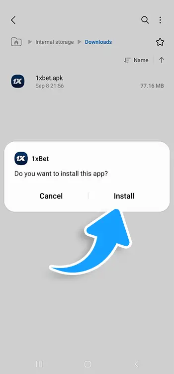 Select Install and wait for the process to finish